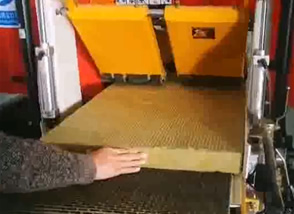 Offline mineral wool slab/board cutting machine