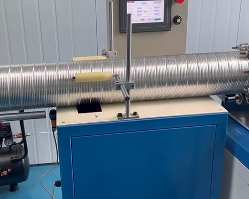 Semi automatic aluminum foil air duct machine